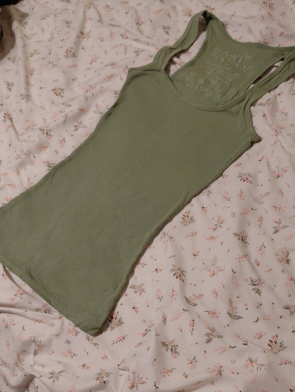 Rue21 Olive Ribbed Racerback Tank - Picture 4 of 8